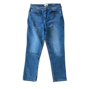 Nicole Miller New York SOHO High Rise Ankle Slim Jeans Ankle Slits, Woman SZ 10